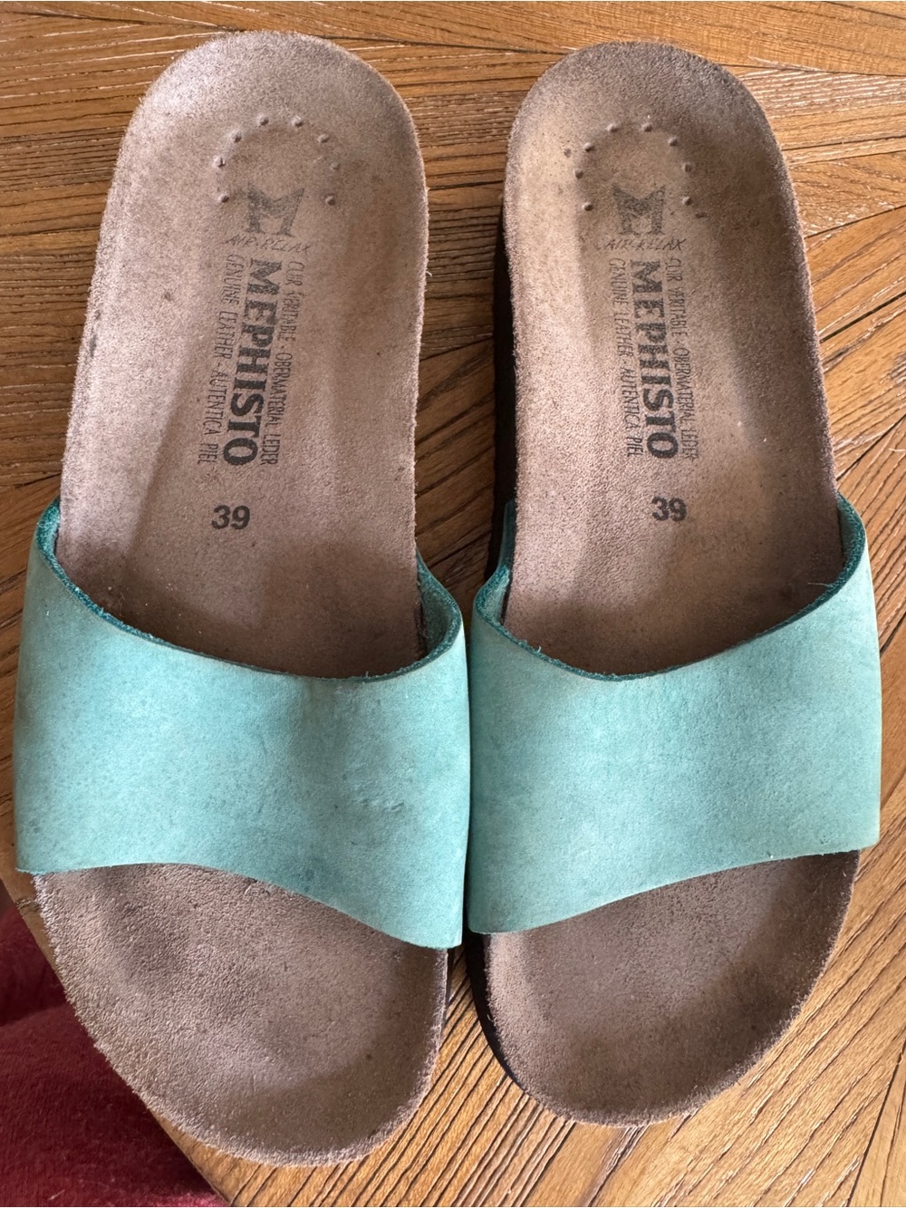 Mephisto Hanik Teal Blue Slides- Size 39/Women’s 8
